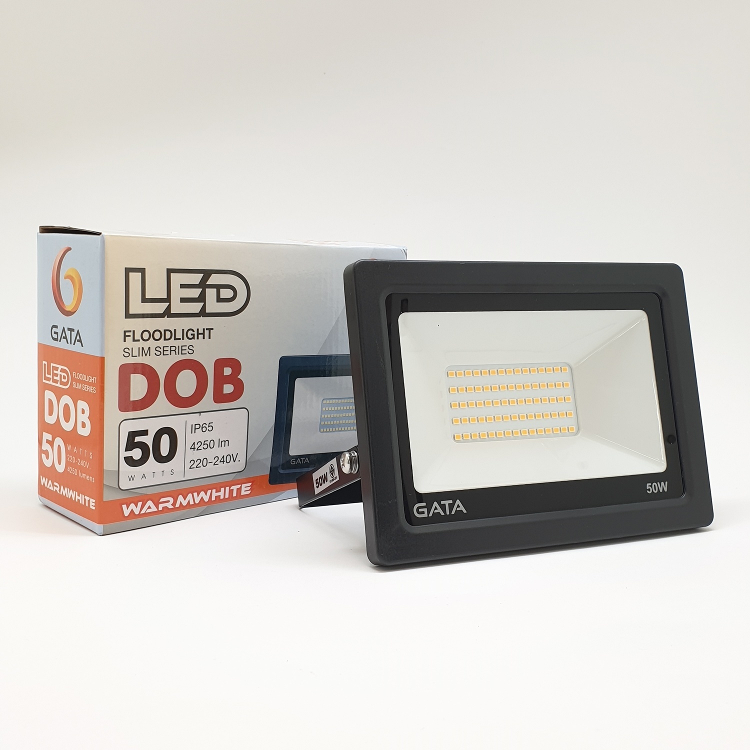 GATA โคมฟลัดไลท์ Warm (สว่างพิเศษ) LED 50W สีดำ