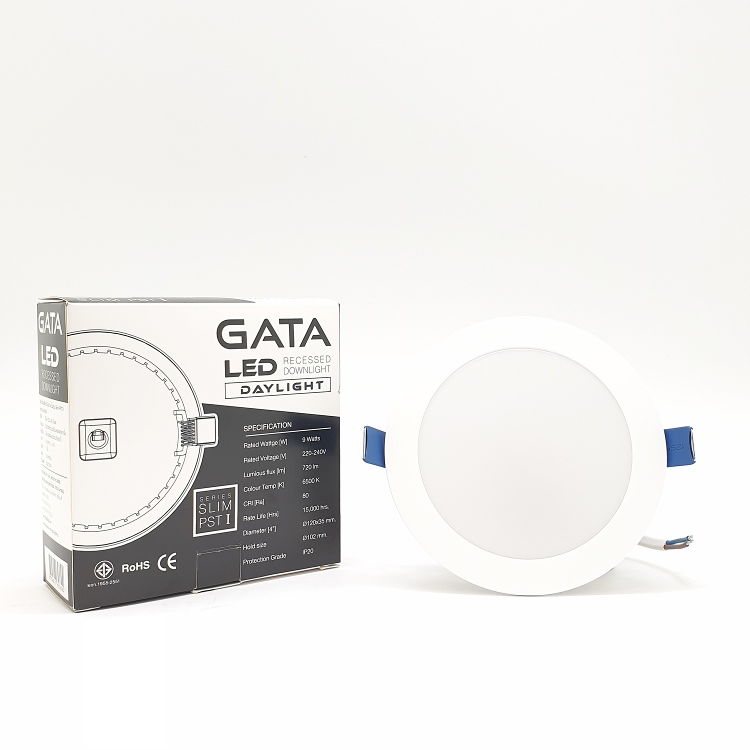 GATA โคมดาวไลท์ LED 4 นิ้ว 9W Day (Slim1)แบบกลม