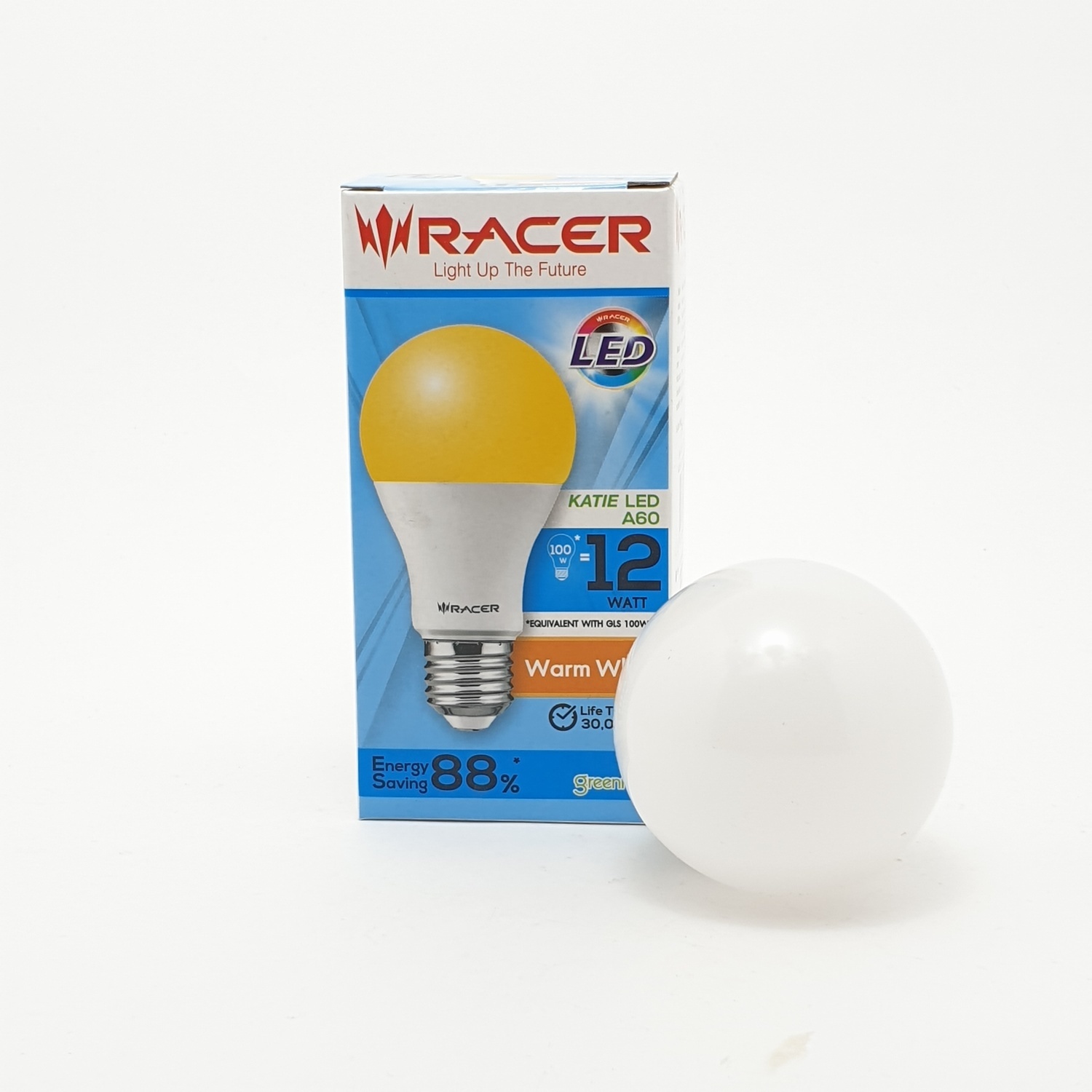 RACER แอลอีดี A60 12w แสงเหลือง E27