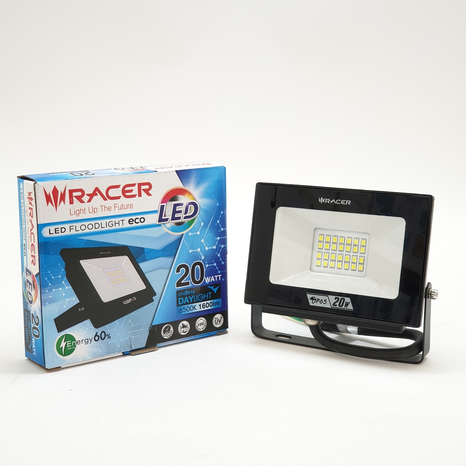 RACER โคมฟลัดไลท์ LED Eco 20W 13201LLEE000109 แสงขาว สีดำ