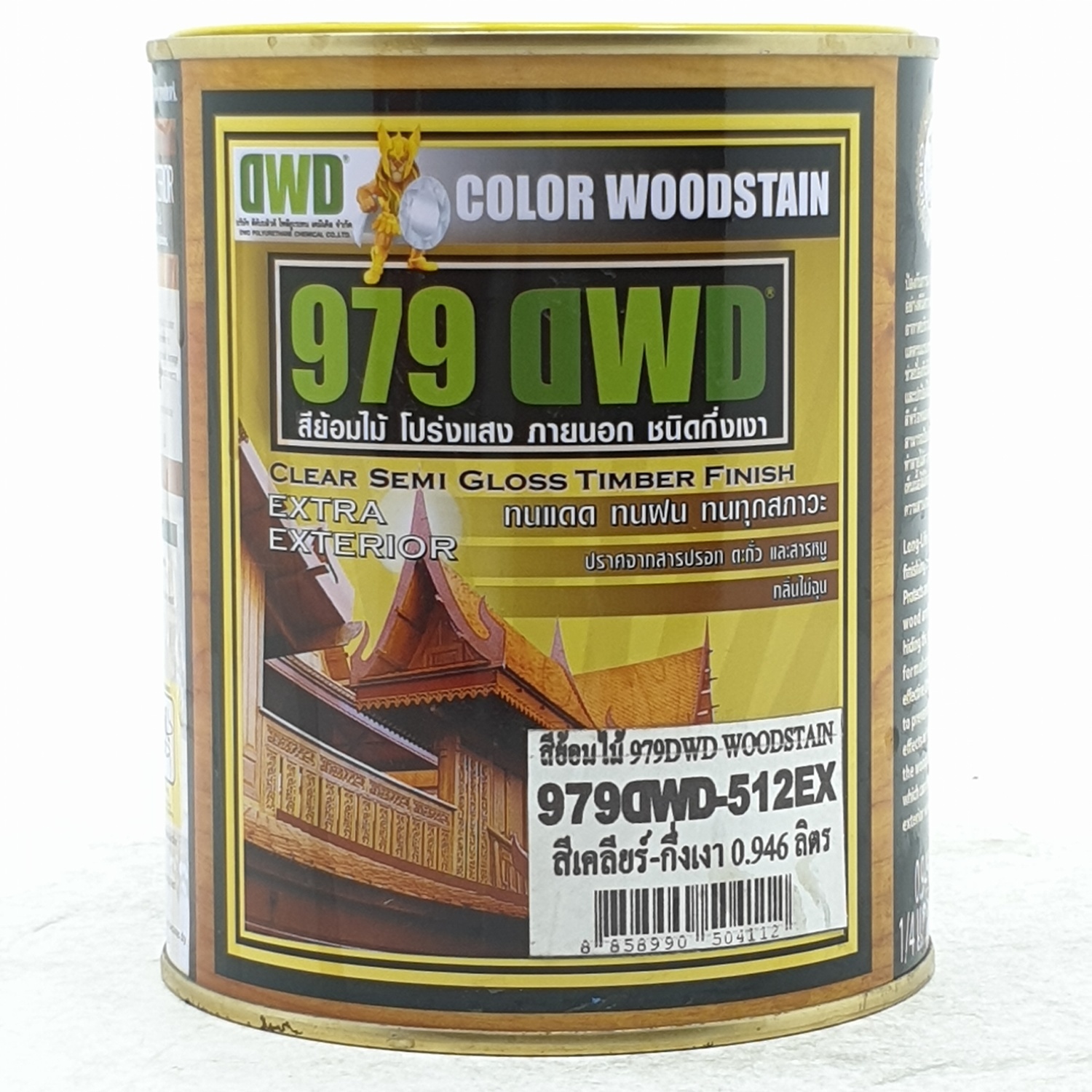 DWD สีย้อมไม้ ชนิดกึ่งเงา (0.946ลิตร) 979DWD 512EX สีเคลียร์