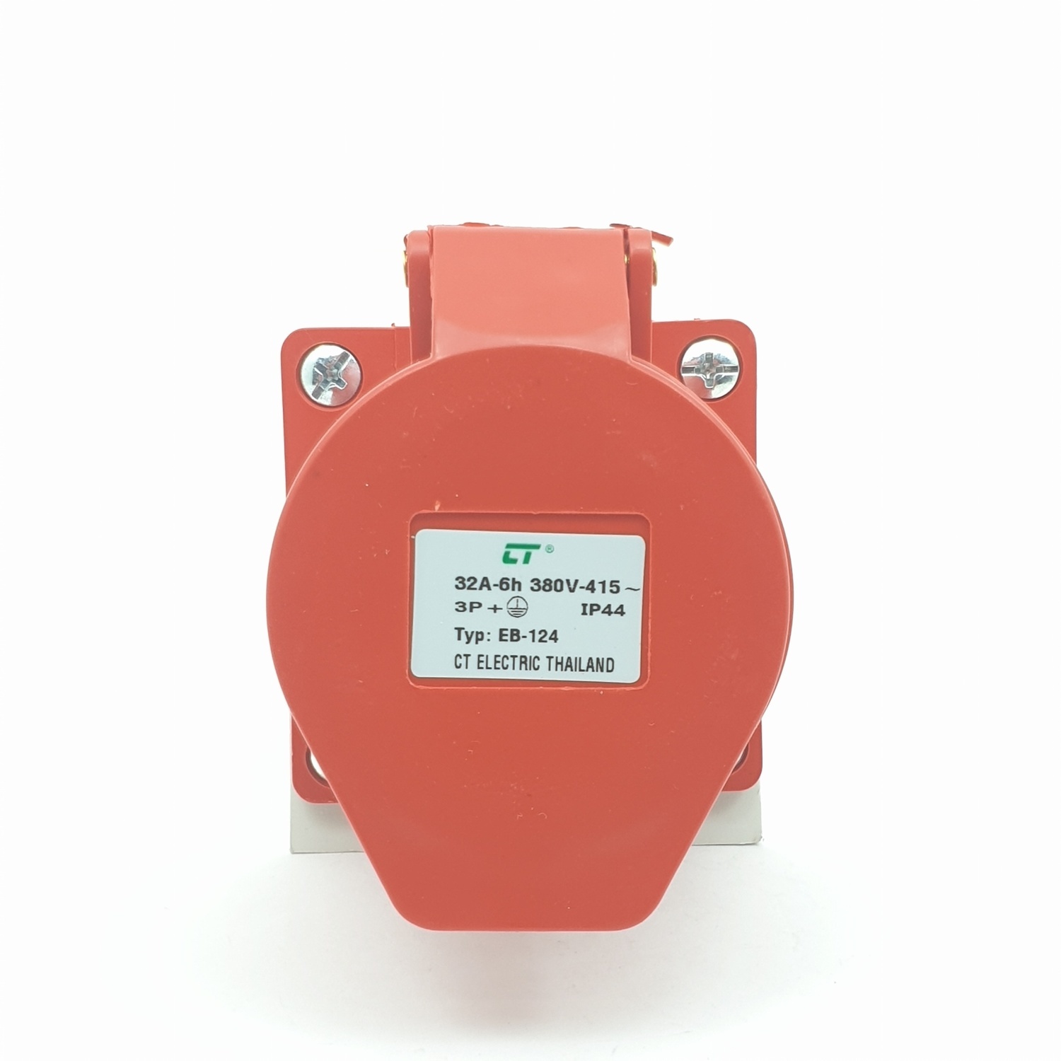 CT ELECTRIC พาวเวอร์ปลั๊ก ติดลอย(เบ้าปลั๊ก) 3P-E(124)32A 380V ขาว-แดง