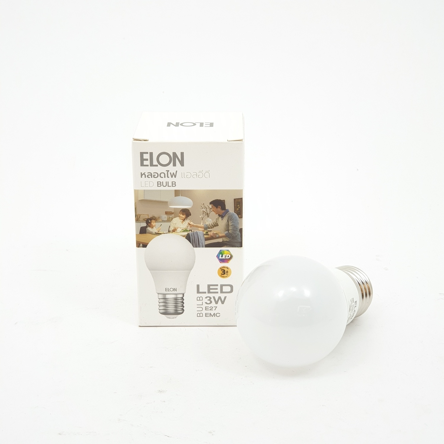 ELON หลอดไฟแอลอีดีบัลบ์ 3W 6500K รุ่น Premier แสงเดย์ไลท์