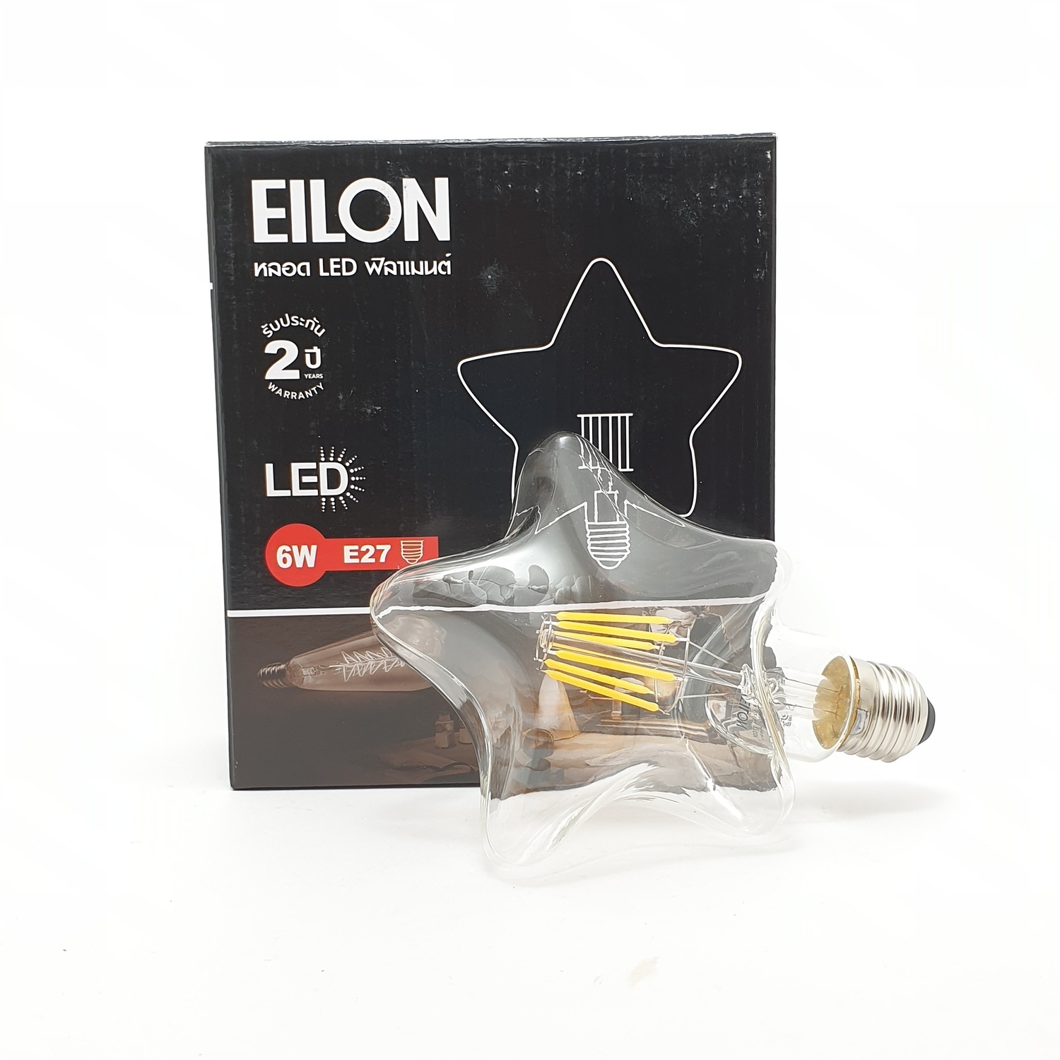 EILON หลอด LED ฟิลาเมนต์แบบดาว Edison E27 6 วัตต์ รุ่น GY-G95