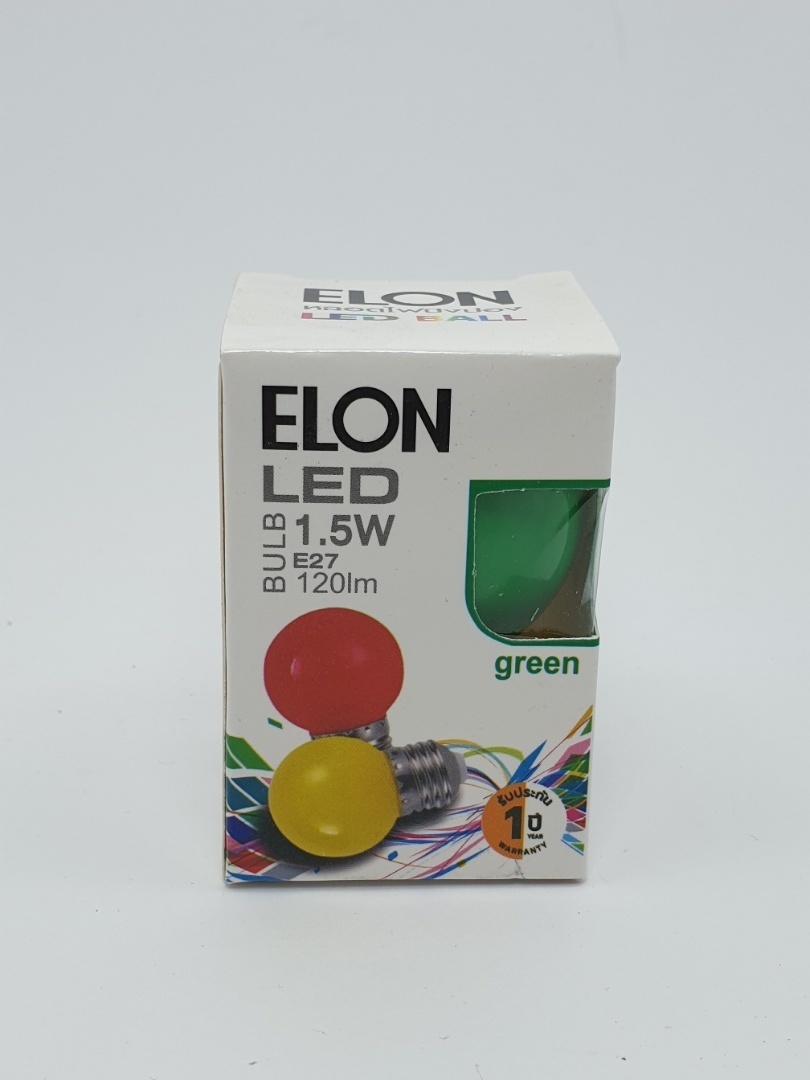 EILON หลอดปิงปองสีเขียว 1.5 W BL-G45-Y001 สีเขียว
