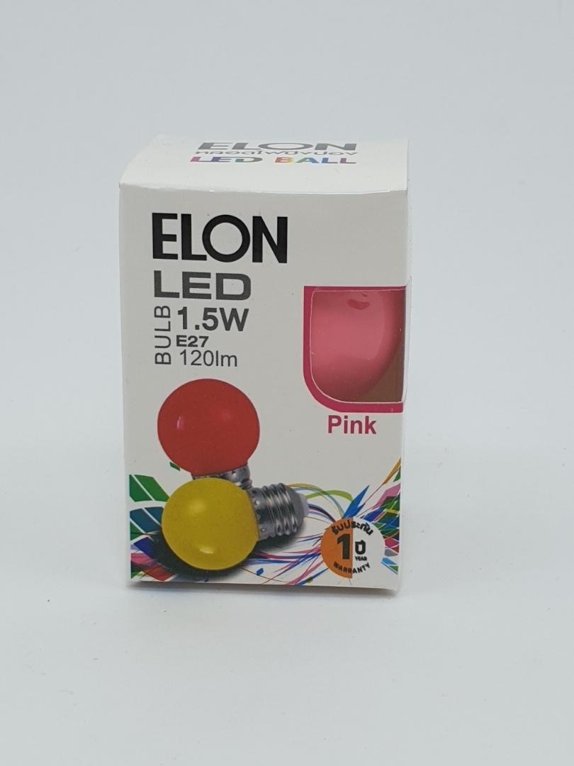 EILON หลอดปิงปองสีชมพู 1.5 W BL-G45-Y001 สีชมพู