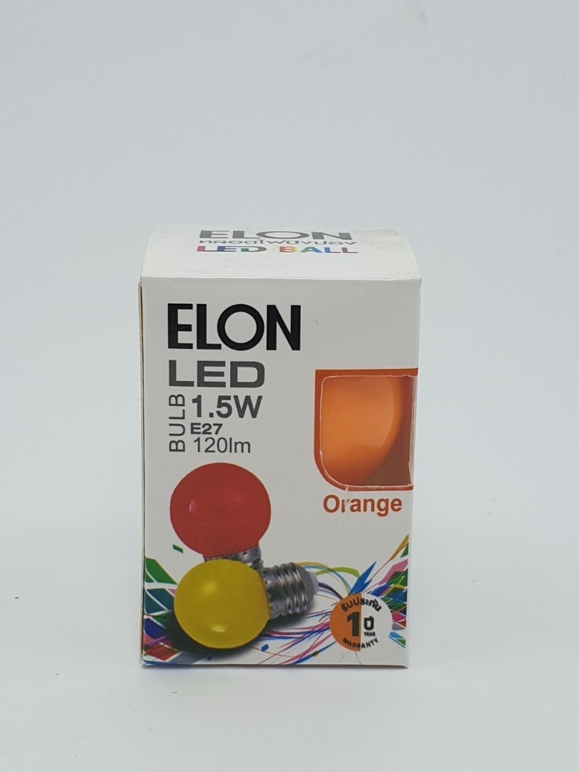 EILON หลอดปิงปองสีส้ม 1.5 W BL-G45-Y001 สีส้ม