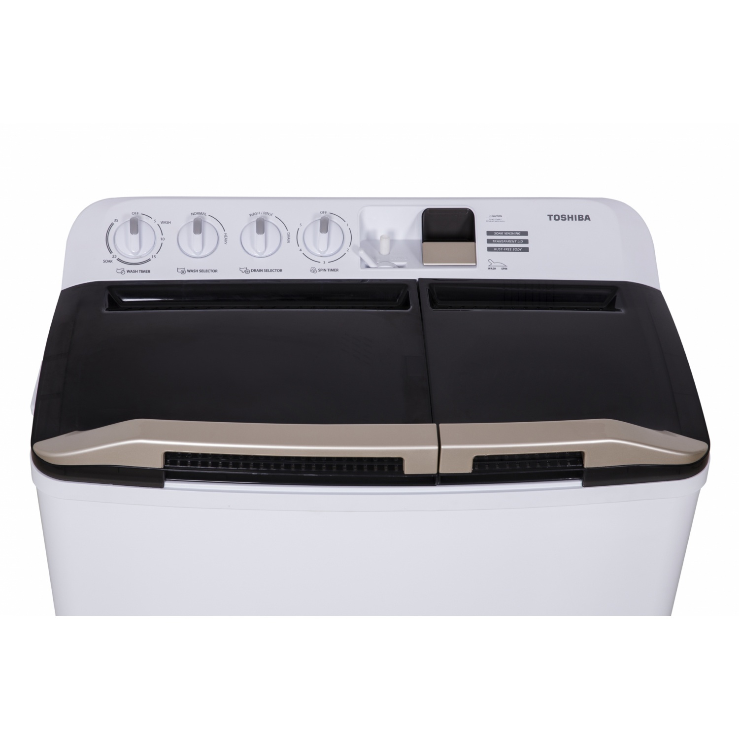 TOSHIBA เครื่องซักผ้า 2 ถัง 13kg. VH-H140WT สีขาว
