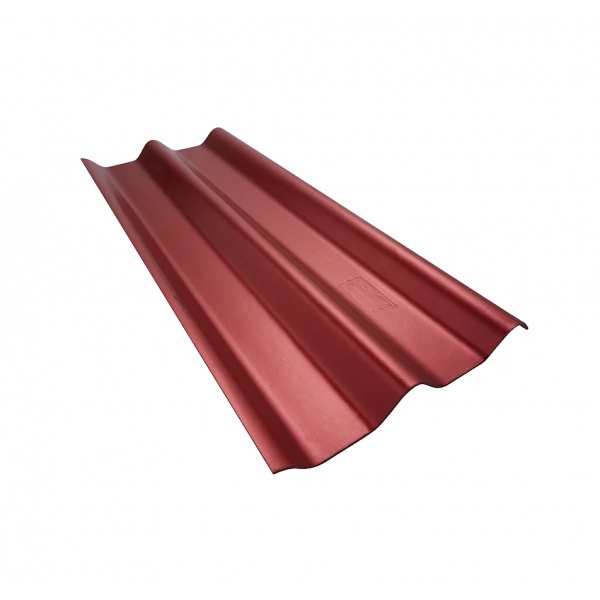 ตราเพชร กระเบื้องหลังคาลอนคู่ 0.5x50x120 ซม. สีแดงประกายเพชร