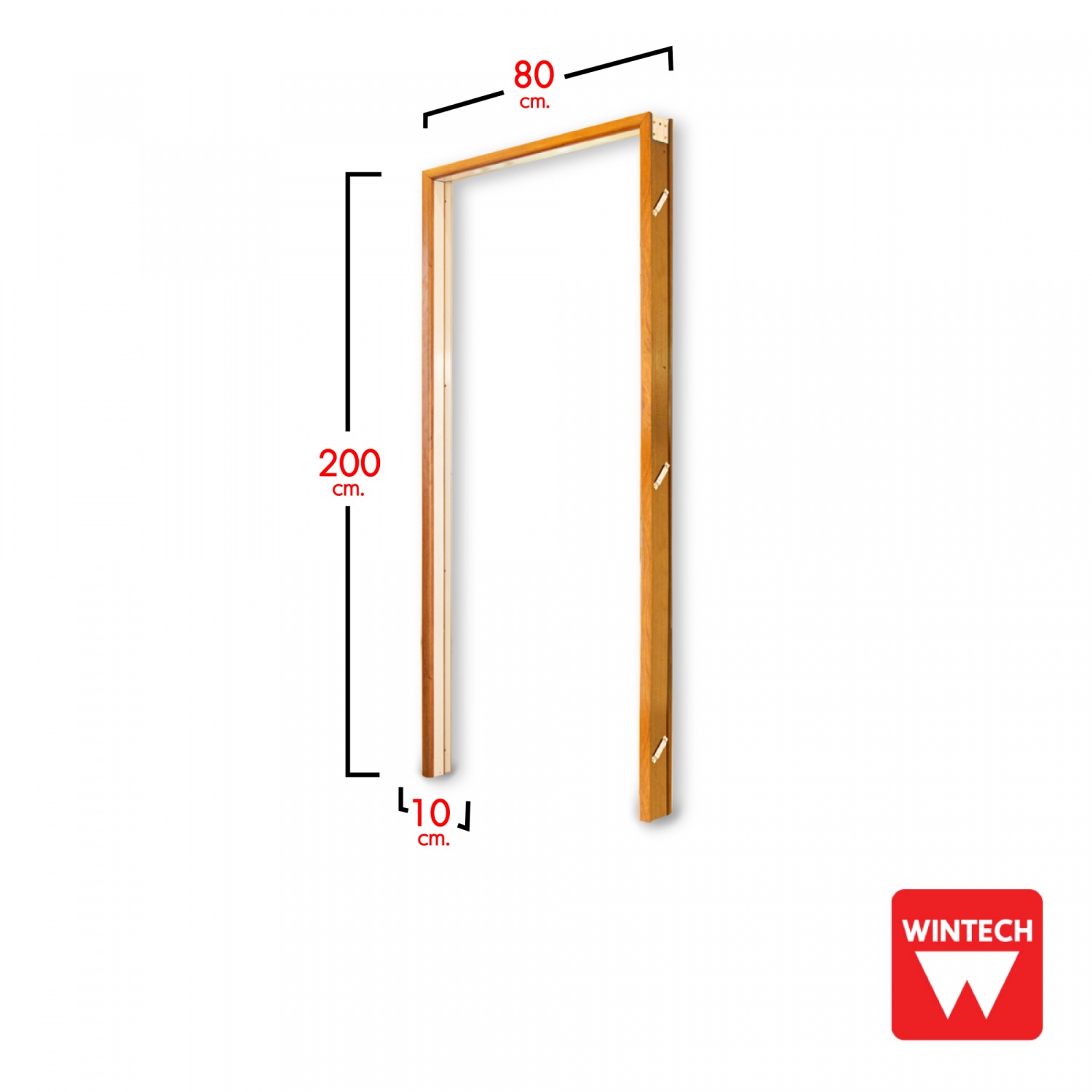 WINTECH วงกบประตู PVC พร้อมซับวงกบ 80x200ซม. สีสักทอง