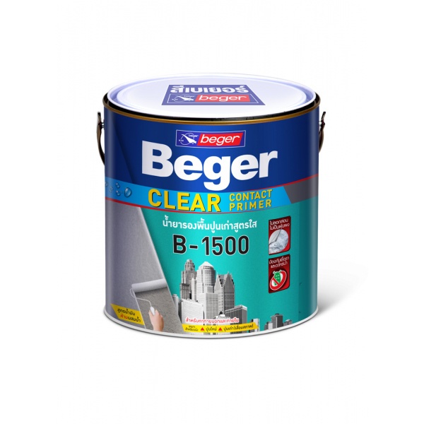 Beger สีรองพื้นปูนเก่า B-1500 1กล. สูตรน้ำมัน สีใส