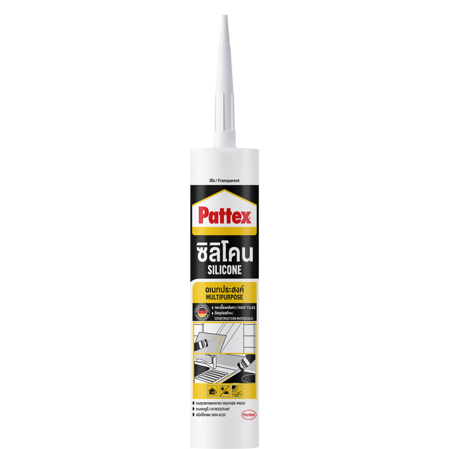 Pattex ซิลิโคนเอนกประสงค์  280 ml. สีใส