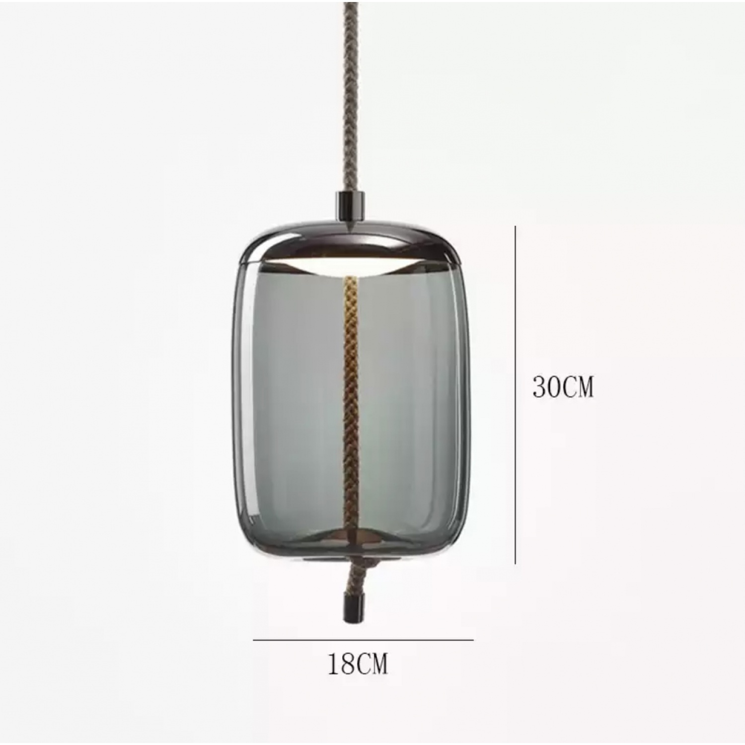EILON โคมไฟแขวนกระจกลอฟท์ รุ่น ZS-042 สีดำ
