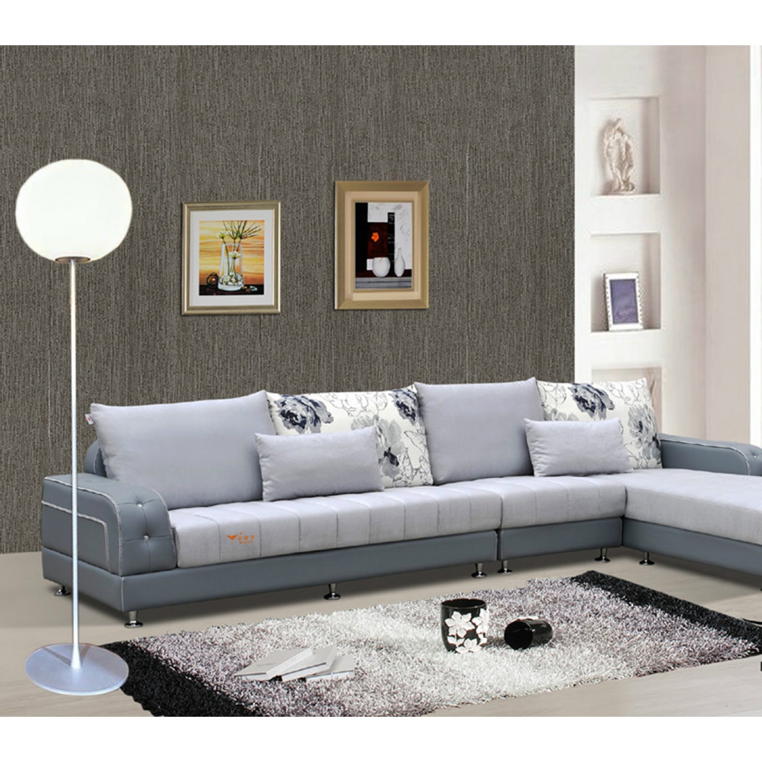 EILON โคมไฟตั้งพื้น Modern ขนาด 41x150x150cm MD-97 สีขาว