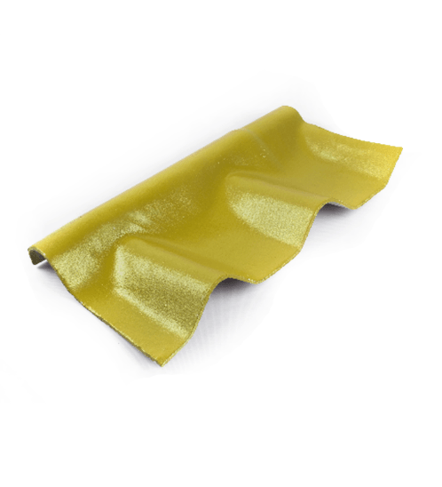 โอฬาร ครอบปรับมุมตัวล่าง 57x27 ซม.สีเหลืองกาญจนา (ลูกโลก) ลอนคู่