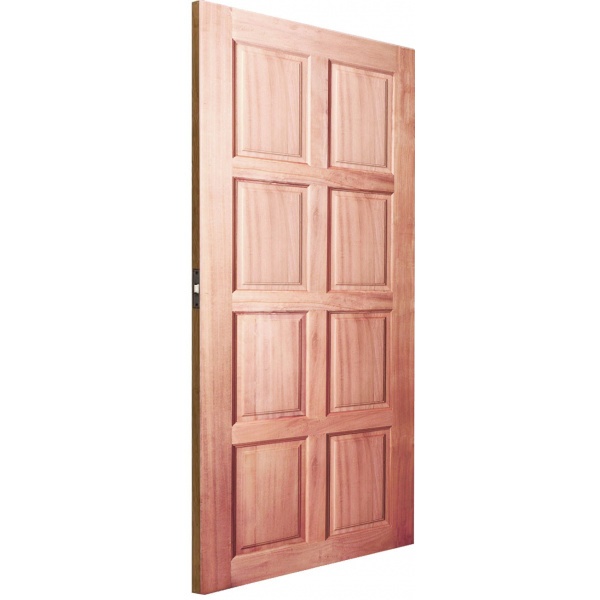 ประตูไม้สยาแดง บานทึบ 8ฟัก GS-48 100x200cm. BEST