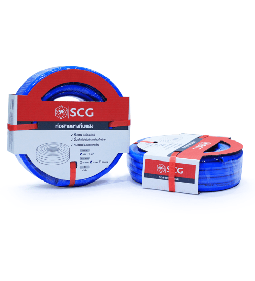 SCG สายยาง พีวีซีทึบแสง 5/8x10 สีฟ้า