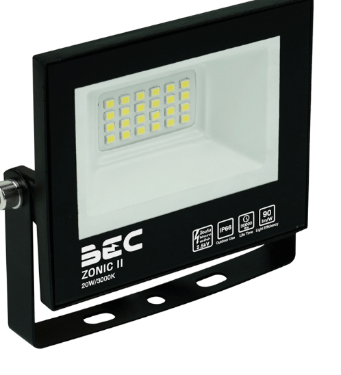 BEC โคมฉาย LED ฟลัดไลท์ 20W แสงวอร์มไวท์ ZONIC II 20W/3000K โคมฉาย LED/BEC