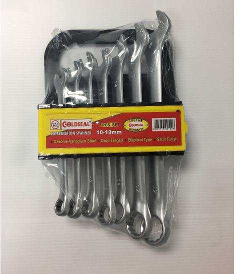 GOLDSEAL ประแจปากตายแหวนข้าง 7ตัว/ชุด
