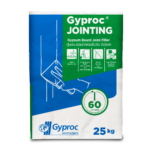 Gyproc ปูนฉาบรอยต่อยิปซัม สูตรมาตรฐาน ยิปรอค(25kg.) Jointing 60