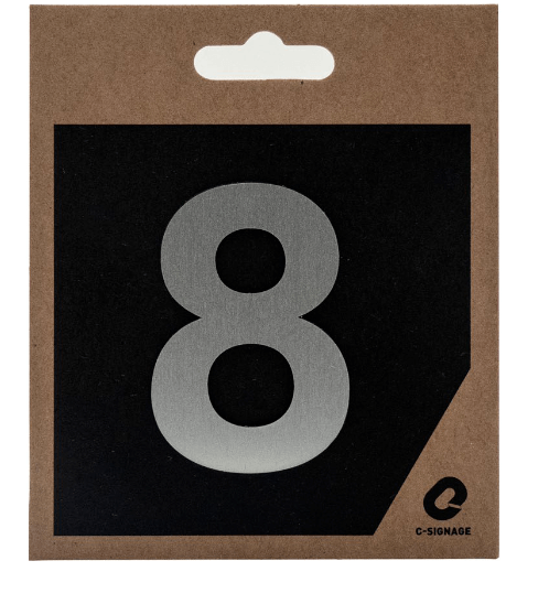 C Signage ป้ายอลูมิเนียม (ตัวเลข 8) (แบบด้าน) CSLS-A 2008