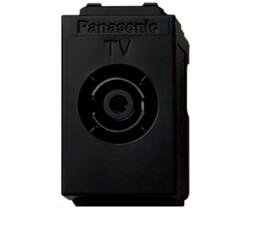 PANASONIC เต้ารับโทรทัศน์สีดำ รุ่น WEGN2501B สีดำ