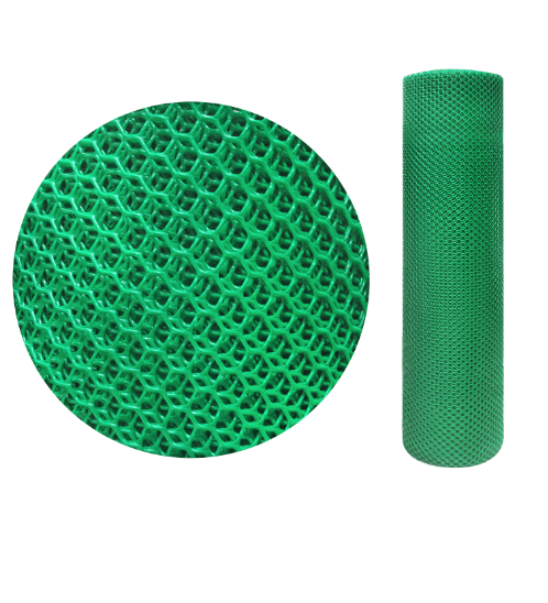 Leo Net ตาข่ายพลาสติก หกเหลี่ยม 17MM.90CMx30M. รุ่น#322 สีเขียว
