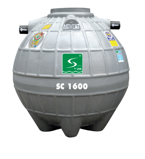 DOS ถังบำบัดน้ำเสีย 1200L รุ่น SUPER SEPT สีดำ