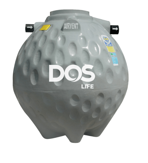 DOS ถังบำบัดน้ำเสีย 1200L รุ่น COMPACT สีเทา