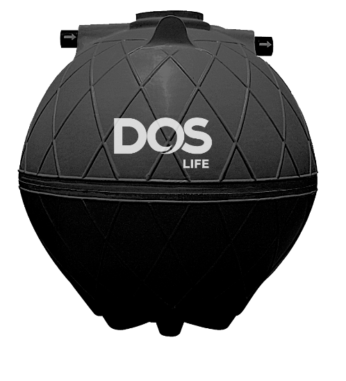 DOS ถังบำบัดน้ำเสีย 3000L รุ่น SUPER SEPT สีดำ