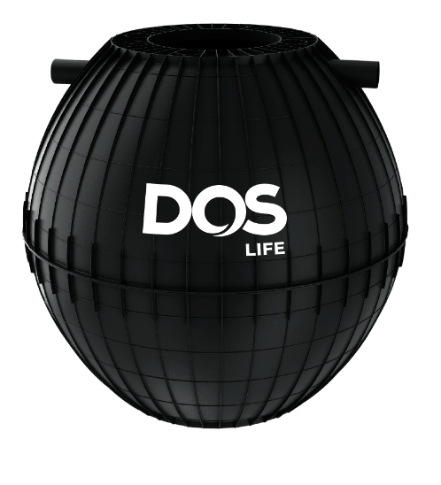 DOS ถังบำบัดน้ำเสีย1200L HERO สีดำ