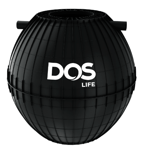DOS ถังบำบัดน้ำเสีย ขนาด 1600L HERO สีดำ