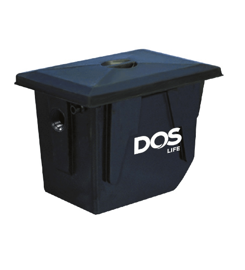DOS ถังดักไขมันใต้ดิน GT-02/BK-140L GREASE TRAP สีดำ