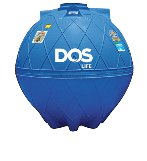 DOS ถังเก็บน้ำใต้ดิน 4000L DUT GOLD สีน้ำเงิน