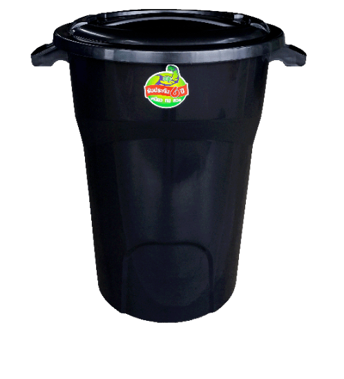 BIGONE ถังน้ำพร้อมฝามาตรฐาน 66 ลิตร ขนาด 56x47x62 ซม. สีดำ