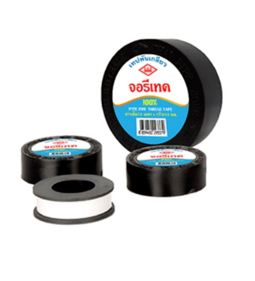 ท่อน้ำไทย เทปพันเกลียว 12มม.x10ม. รุ่น จอรีเทค สีขาว