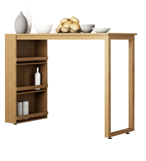 KITZCHO เคาน์เตอร์บาร์ 105.5x150x50 ซม. EAZY สีสัก