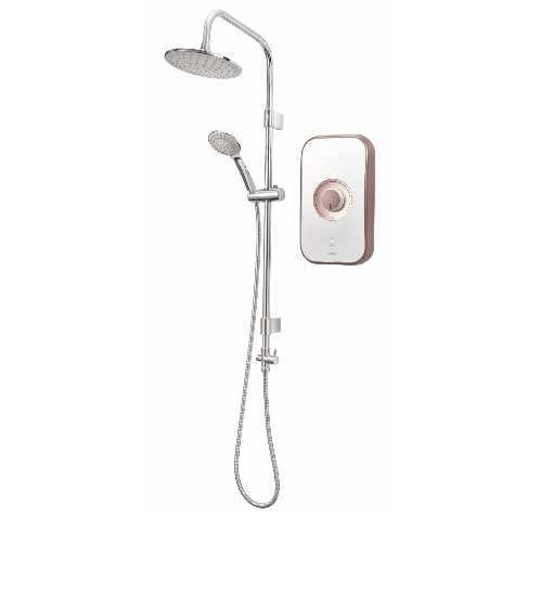 MEX เครื่องทำน้ำอุ่น 5100W พร้อมชุด Rain Shower สีทองแดง CODE 5C(RCA)