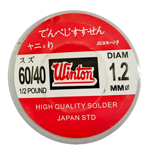 WINTON ตะกั่วเส้นบัดกรี 60/40 x 1/2P เทา