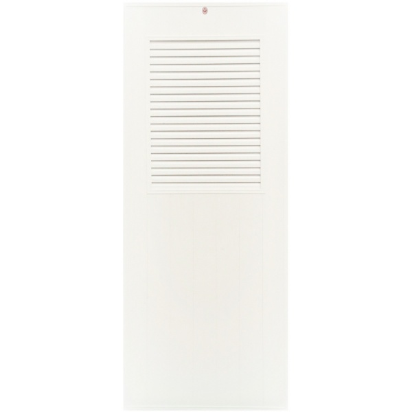 CHAMP ประตูยูพีวีซี เกล็ดครึ่งบานบน ขนาด70x180ซม. (ไม่เจาะ) M3 สีขาว