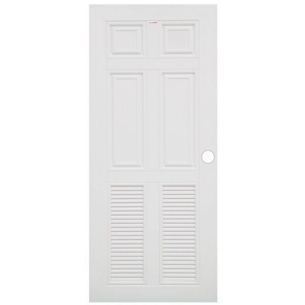CHAMP ประตูยูพีวีซี ขนาด80X200cm. MU4-UPVC สีขาว