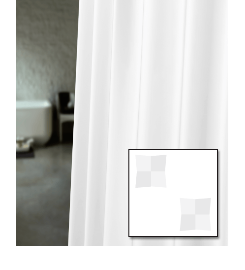 WSP ม่านห้องน้ำผ้าโพลี-ซาติน รุ่น SCP-11 ขนาด 180x180 ซม. สีขาว