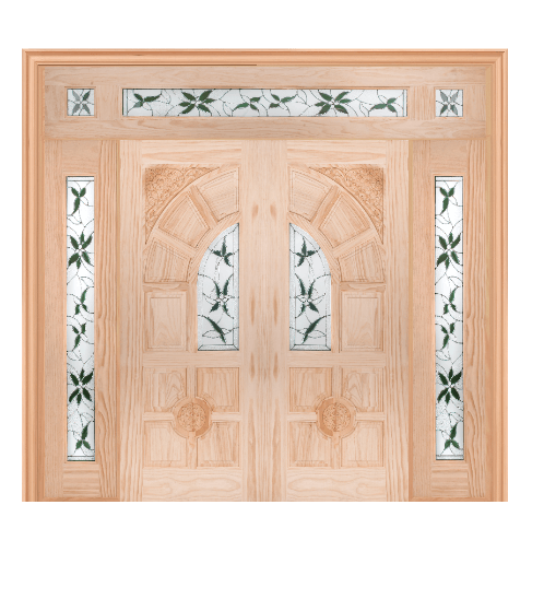 WINDOOR ชุดประตูไม้สนนิวซีแลนด์ ชัยพฤกษ์ ขนาด 100x200ซม. Com16