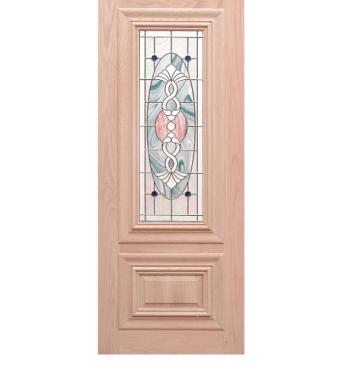 WINDOOR ประตู+กระจก สนNz ขนาด 80x200 ซม. MD-28