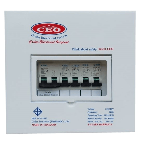 CEO ตู้คอนซูเมอร์สำเร็จ 4 ช่อง 50A
