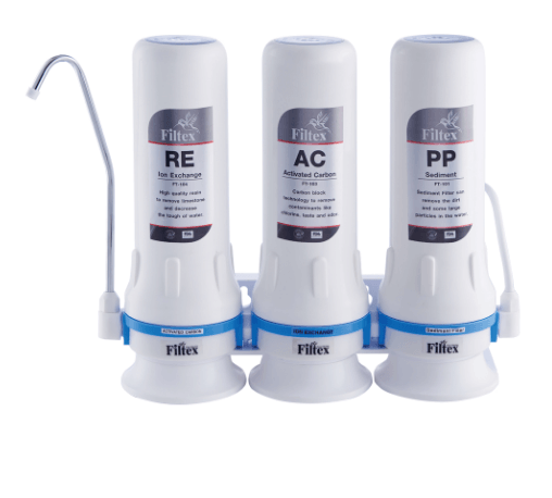 FILTEX เครื่องกรองน้ำดื่ม 3 ขั้นตอน FT-215 สีขาว