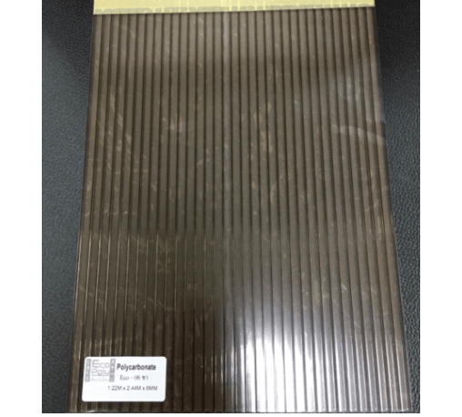 Poly Top โพลีคาร์บอเนต ขนาด 2.1mX4.45mX6mm.สีชา POLYTOP ชา