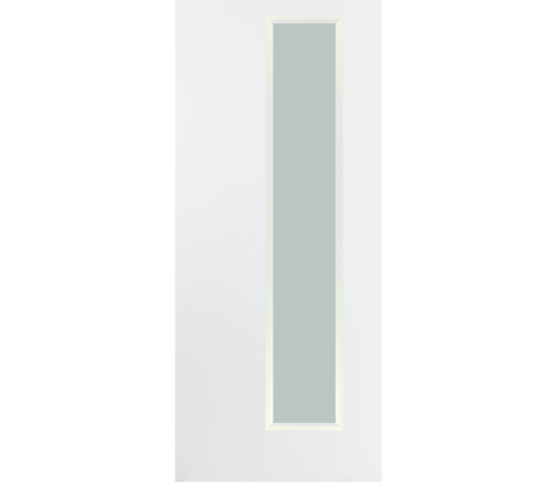 BATHIC ประตูไม้สังเคราะห์กระจกฝ้า BWG05 90x200ซม. สีขาว (ไม่เจาะรูลูกบิด) 