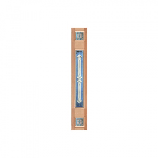 MAZTERDOOR ประตูกระจกไม้สยาแดง 40x245 cm. Jasmine-09(upper-side)
