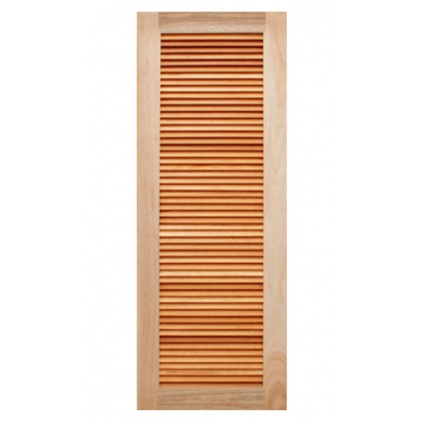 MAZTERDOOR ประตูไม้เนื้อแข็ง ขนาด 50X160ซม. เกล็ดเต็มบาน